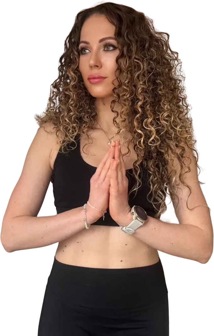 Gabriela Kosibová, lektorka Whole You by Gabi, v pozdrave namaste