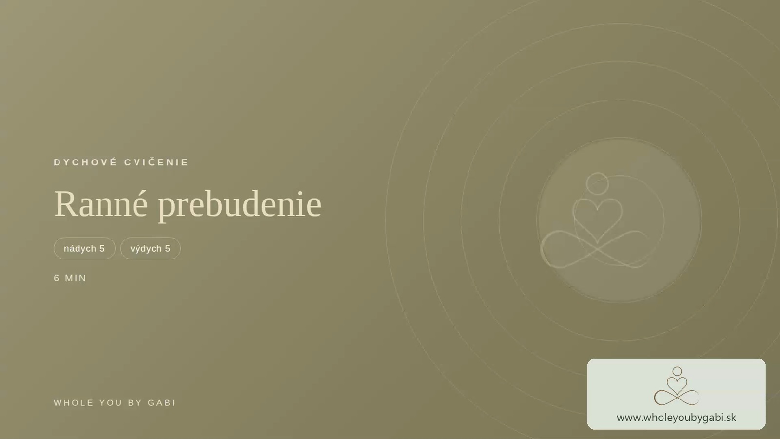 rano – dychové cvičenie Whole You by Gabi