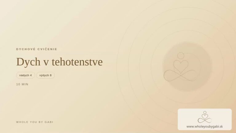 tehotenstvo – dychové cvičenie Whole You by Gabi