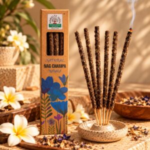Vonné tyčinky Nag Champa Masala v keramickom stojane